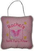 Pink Butterfly Tooth Fairy Pillow